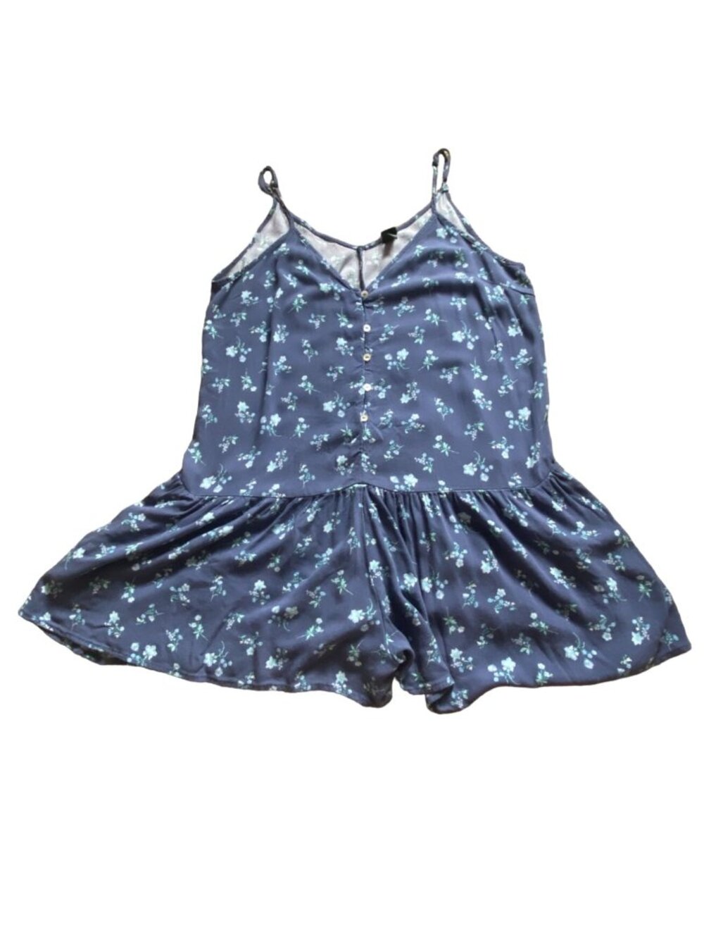 Wild Fable Womens Light Weight Floral Romper-Blue-Size Large-GUC